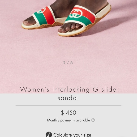 Authentic Gucci Slides with receipt - Picture 3 of 3